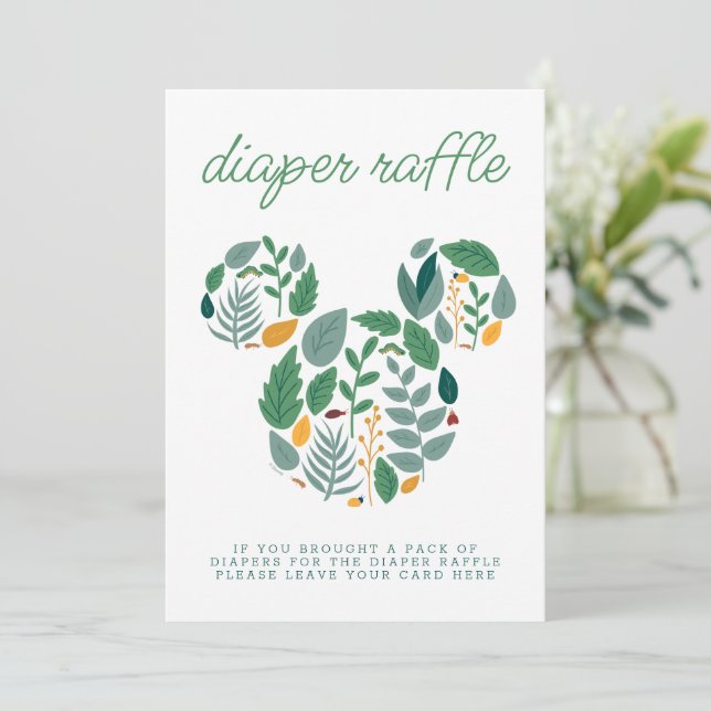 Invitation Barre de Baby shower de la souris Mickey Botanique (Debout devant)