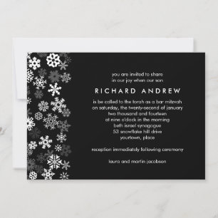 Invitation Barre de bord de neige Mitzvah