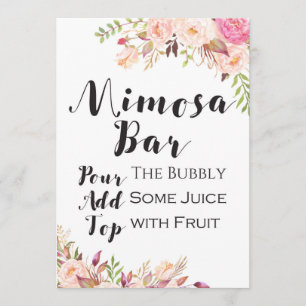 Invitation Barre de mimosa fleurie de Boho Signal 5x7" Taille
