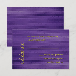 Invitation Barre Mitzvah Purple Techno Streams Purple RSVP
