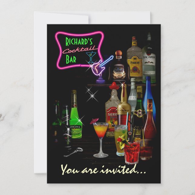 Invitation Barre personnalisable (Devant)