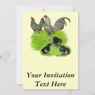 Invitation Barred Bantam Family