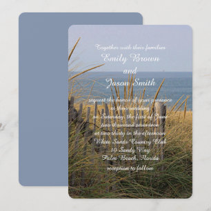 Invitation Barrière de plage dans les dunes de sable