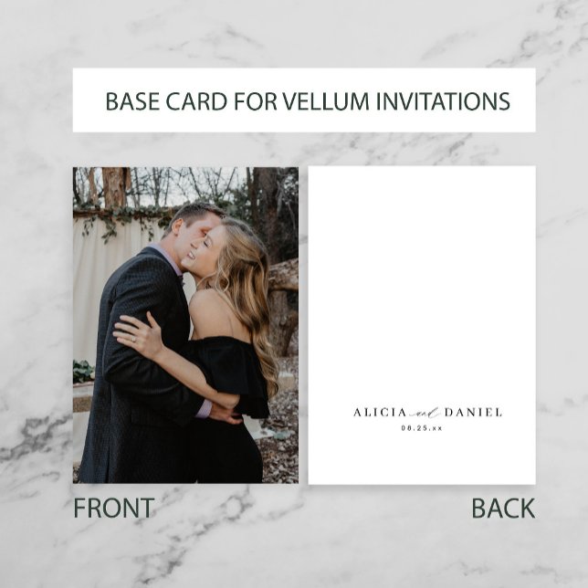 Invitation Base photo personnalisée pour le mariage de recouv (Créateur téléchargé)