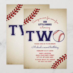 Invitation Baseball 2e anniversaire