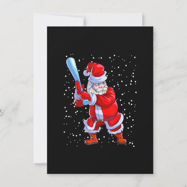 Invitation Baseball Christmas Shirt Men Boys Softball Santa C (Devant)
