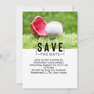 Invitation Baseball enregistrer la date