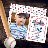 Baseball Rookie Front Photo 1ère fête d'anniversai