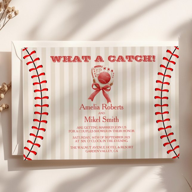Invitation Baseball Sport Parfait Mariage de capture (Créateur téléchargé)