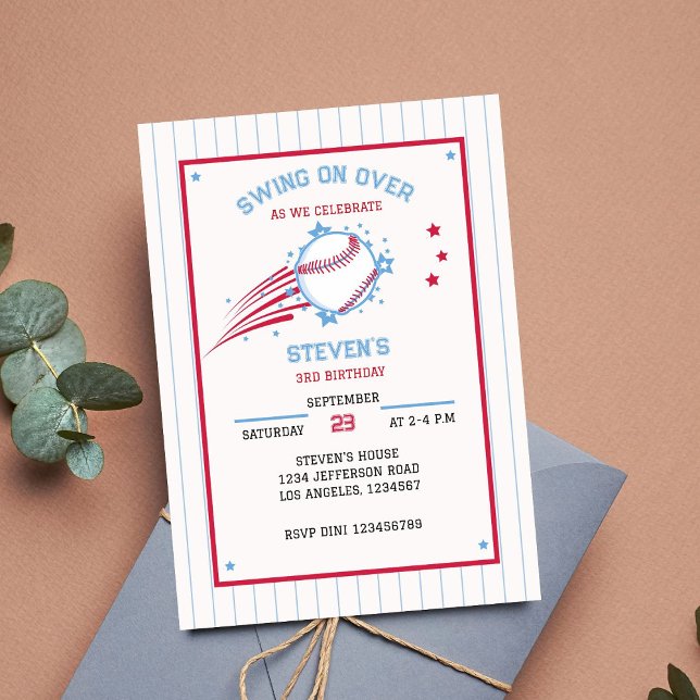 Invitation Baseball Sportday Photo pour enfants (Photo Invitation)