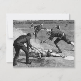 Invitation Baseball vintage par Thure De Thulstrup, 1885