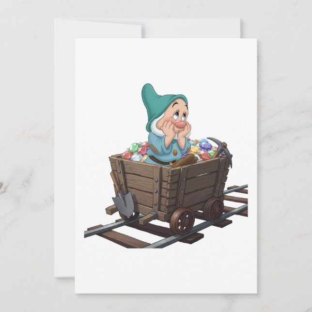 Invitation Bashful Snow White Mining Cart Diamond Art (Devant)