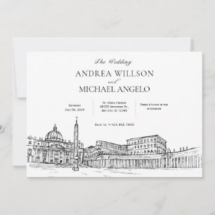 Invitation Basilique Saint-Pierre mariage