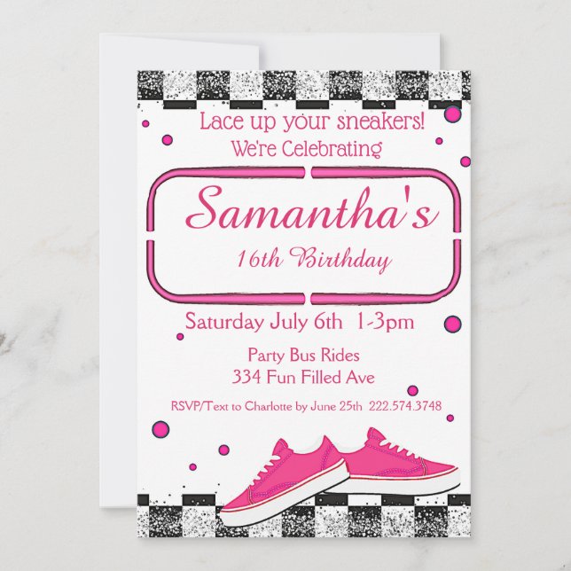 Invitation Basket Anniversaire, Parties scintillant (Devant)