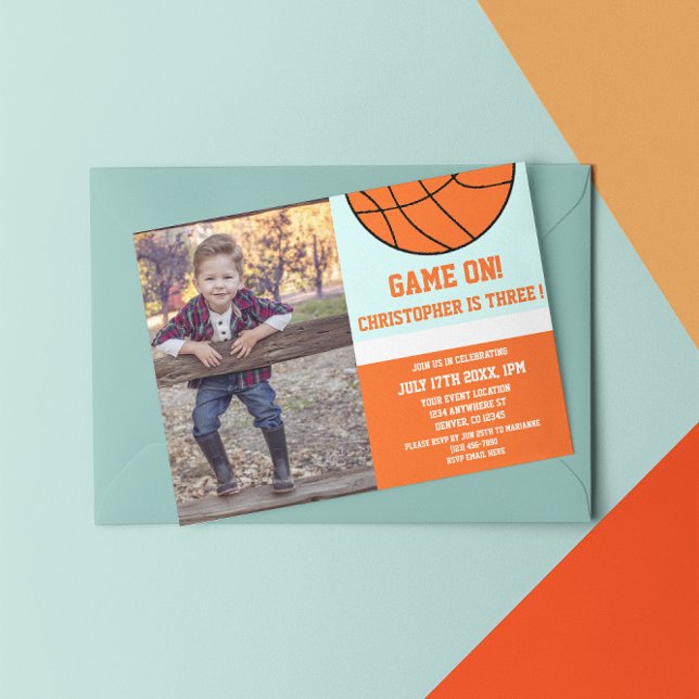 Invitation Basket-ball 3e anniversaire (Créateur téléchargé)