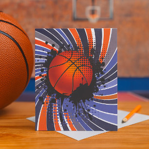 Invitation Basket-ball Abstrait Urbain Grunge Rétro Sport
