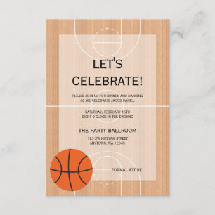 Invitation Basket-ball Bar À Thème Mitzvah Réception