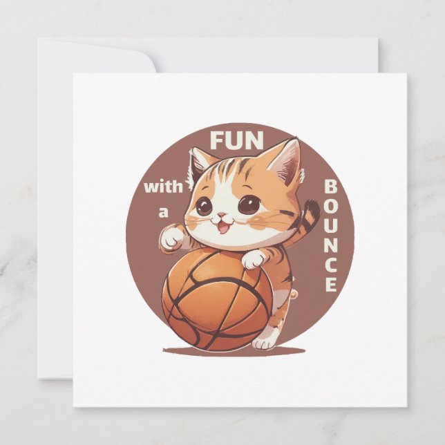 Invitation basket-ball chat (Devant)