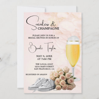 Invitation basket et Champagne Bridal Douche