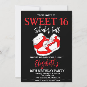 Invitation Basket Rouge Bash fête d'anniversaire