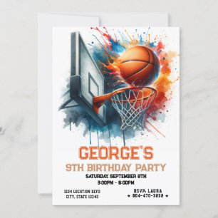 Invitation Basketball Boy Anniversaire
