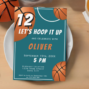Invitation Basketball Fun Sports Enfants Anniversaire