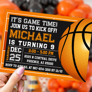 Invitation Basketball invitation, Basketball fête d'anniversa