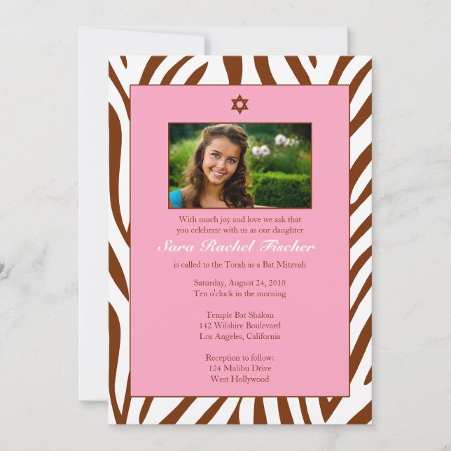 Invitation Bat mitzvah (Devant)