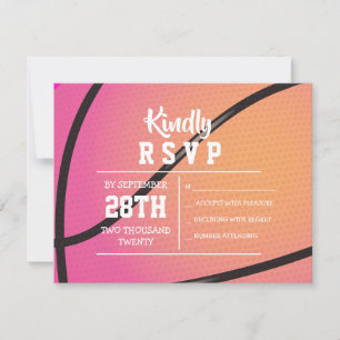 Invitation Bat Mitzvah BASKETBALL ROSE