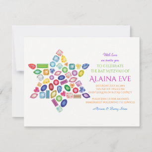 Invitation Bat mitzvah BLING