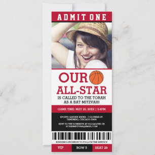 Invitation Bat mitzvah de basket-ball