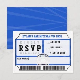 Invitation Bat mitzvah de la carte de réponse VIP 