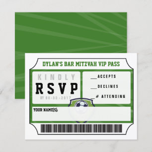 Invitation Bat mitzvah de la carte de réponse VIP 