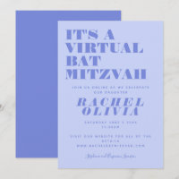 Bat mitzvah de lavande virtuel en ligne