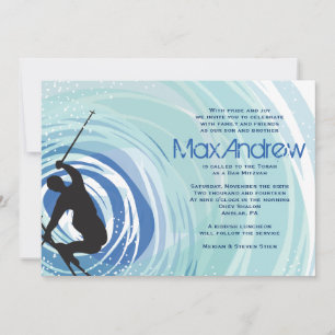 Invitation Bat mitzvah du bar SKIING