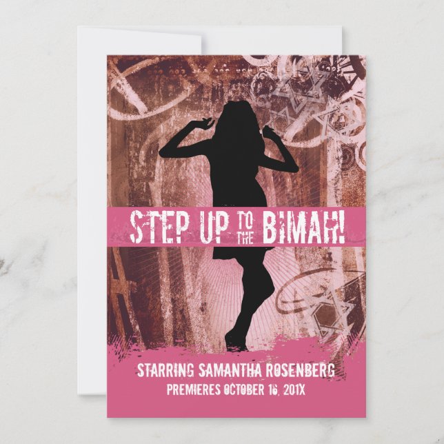 Invitation Bat mitzvah du Dance Party (Devant)