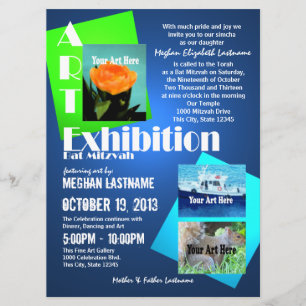Invitation Bat mitzvah du salon d'art