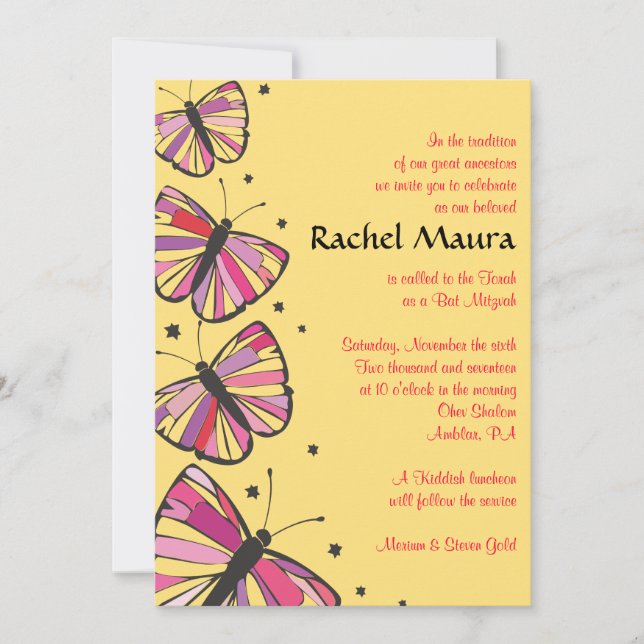 Invitation Bat mitzvah FLOTTANTE (Devant)