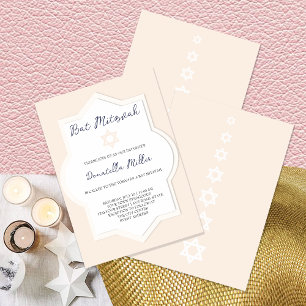 Invitation Bat mitzvah Moderne Étoile Brute De David