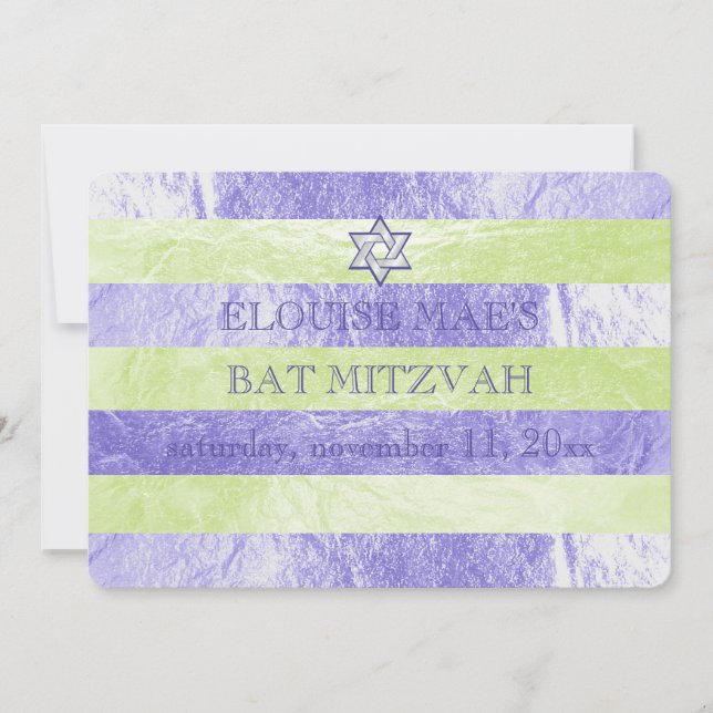 Invitation Bat mitzvah PixDezines do-it-yourself bandes coule (Devant)