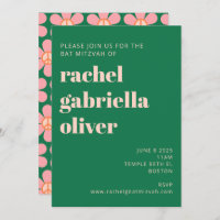 Bat mitzvah rose vert de la fleur de la Paix Hippi