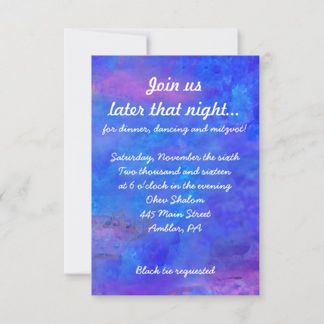 Invitation Bat mitzvah Torah & Tulips (Devant)