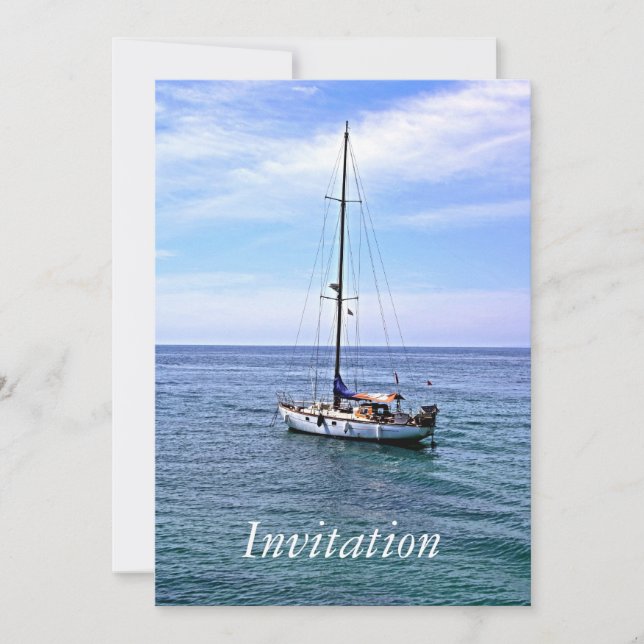 Invitation bateau à voile (Devant)