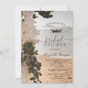 Invitation Bateau à voile Fleurs Fête des mariées de plage