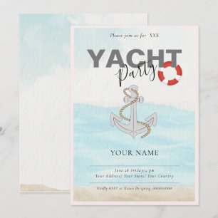 Invitation Bateau bateau bateau bateau croisière fête d'anniv
