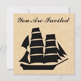 Invitation Bateau de pirate. Bateau de navigation