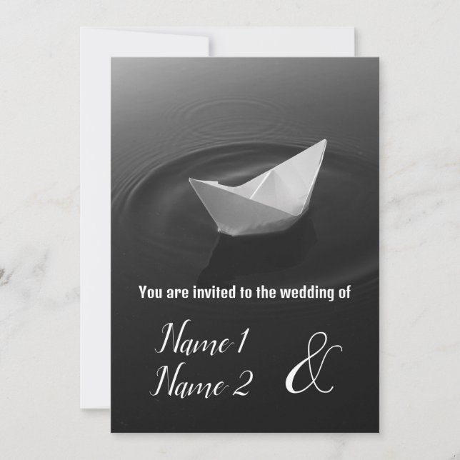 Invitation Bateau en papier Odyssey (Devant)