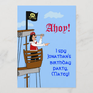 Invitation Bateau fait sur commande d'invitations de fête