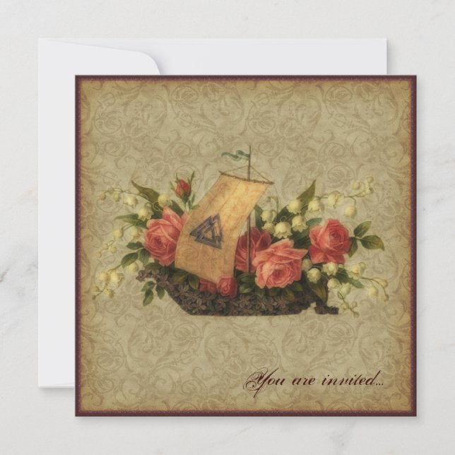 Invitation Bateau floral d'Asatru (Devant)