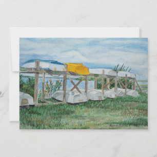 Invitation Bateaux à rames d'été Aquarelle